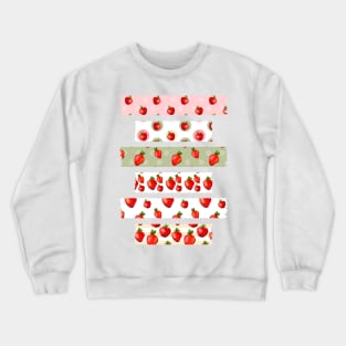 Strawberry Washi Tapes Crewneck Sweatshirt
